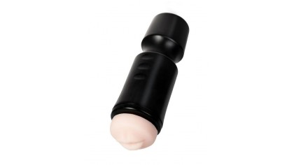 Censan Ağız Oral Mastürbator TPE Siyah 24 cm