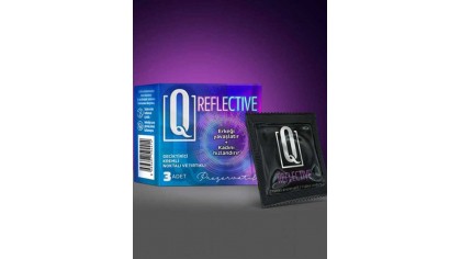 Q REFLECTİVE 3'LÜ KREMLİ TIRTIKLI PREZERVATİF